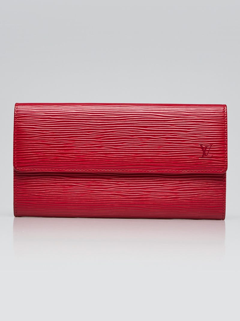 Louis Vuitton Red Epi Leather Sarah Wallet - Yoogi's Closet