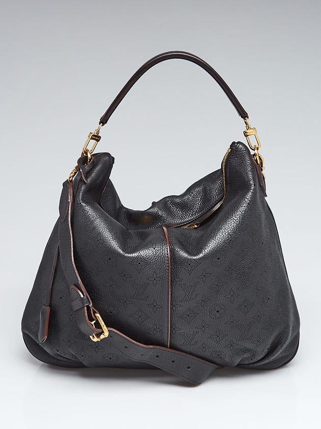 Louis Vuitton Black Monogram Mahina Leather Selene MM Bag