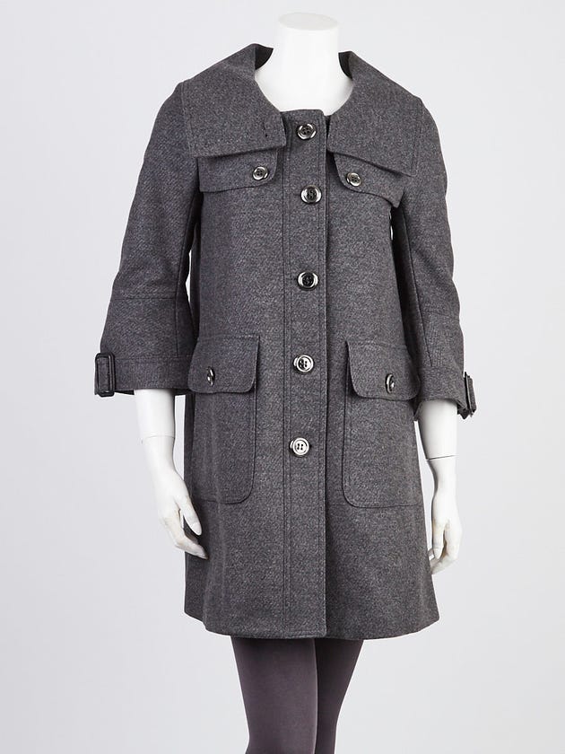 Burberry Dark Grey Wool/Cashmere Coat Size 6/38