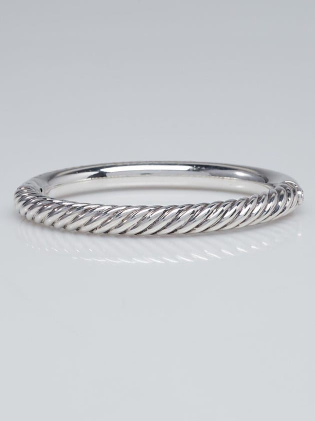 David Yurman 7mm Sterling Silver Hinged Cable Bracelet