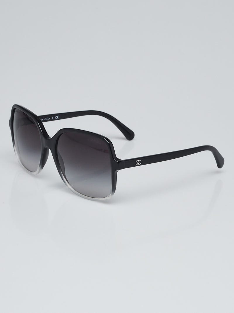 Chanel black best sale oversized sunglasses