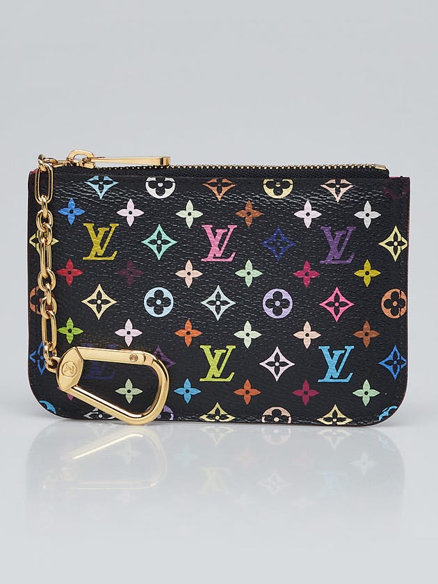 Louis Vuitton Black Monogram Multicolore Grenade Pochette Cles NM Key and Change Holder