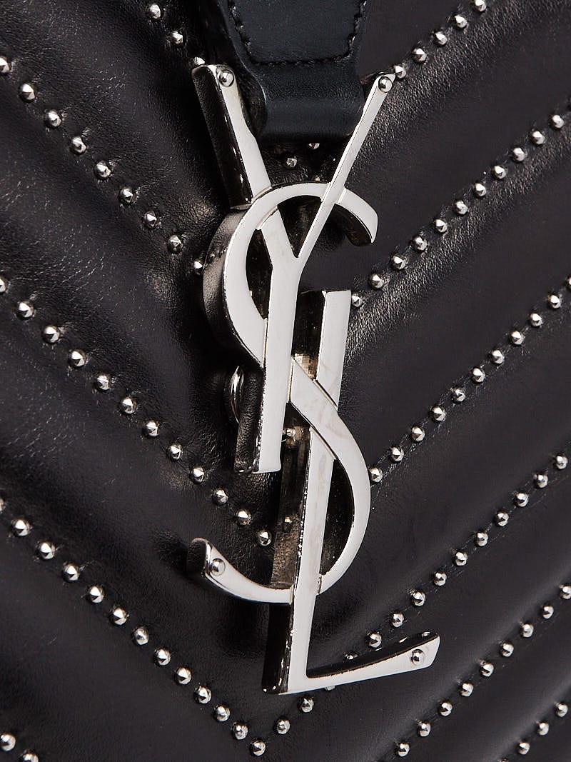 Saint Laurent Loulou Studded Toy Bag in Black