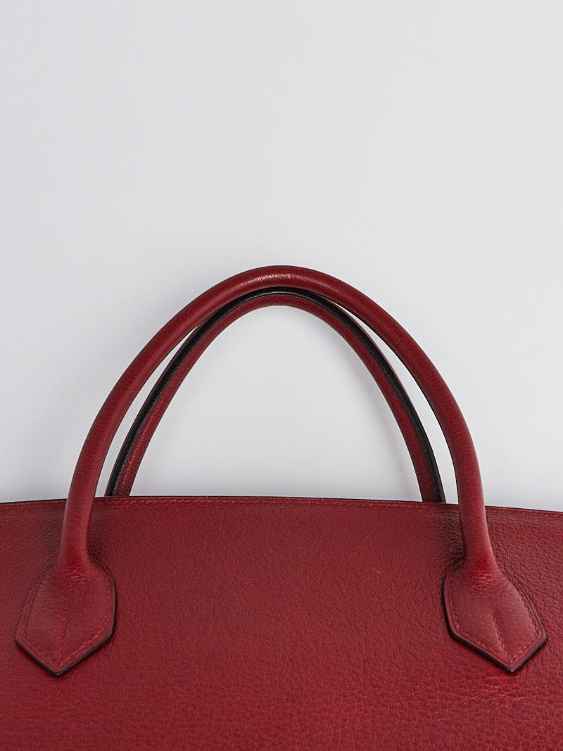 Hermes 45cm Rouge H Buffalo Skipper Leather Palladium Plated Birkin Bag -  Yoogi's Closet