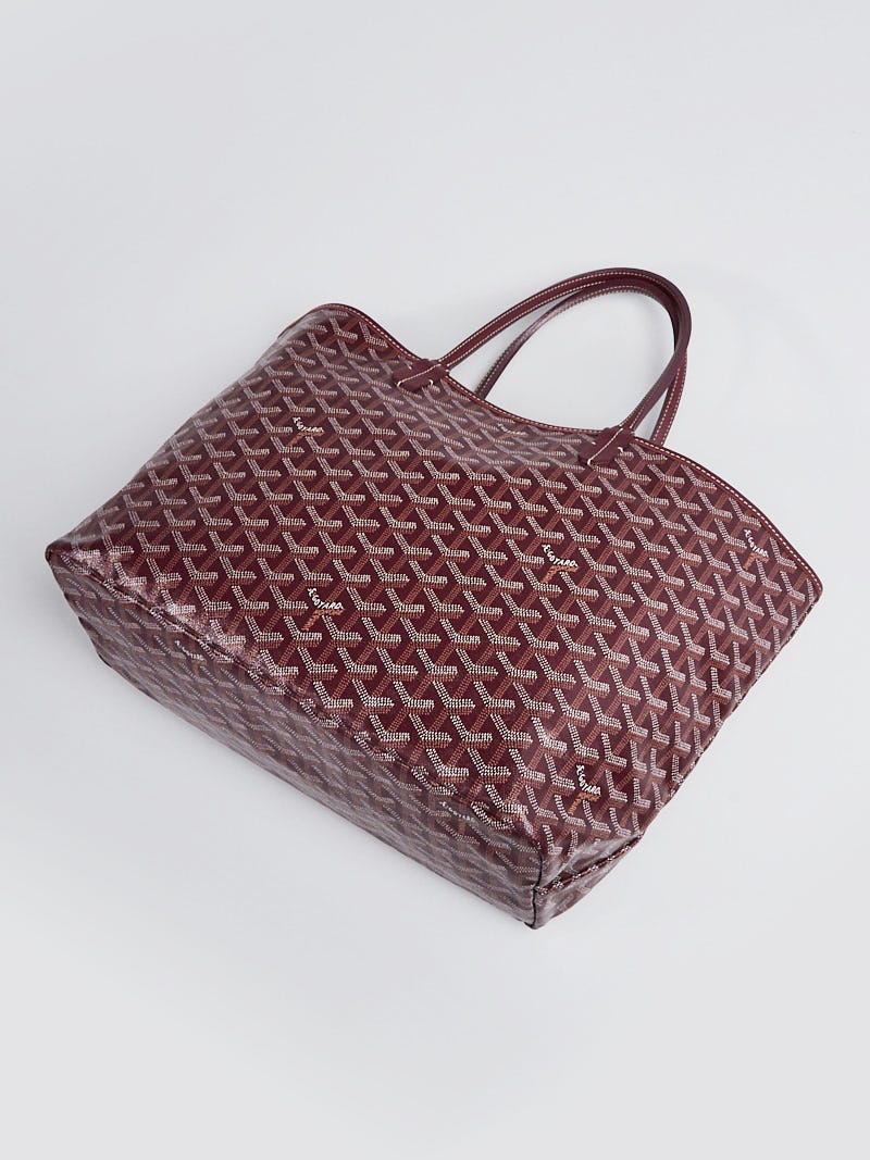 Goyard Bordeaux Chevron Print Coated Canvas St. Louis PM Tote Bag