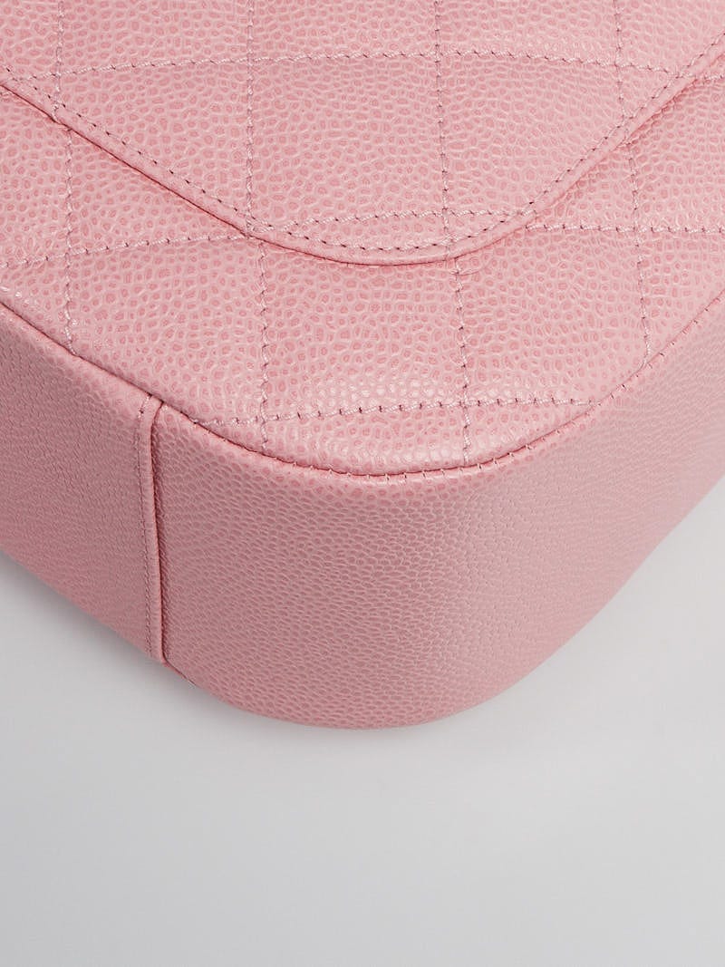 Chanel Pink Quilted Caviar Leather Timeless Shoulder Bag