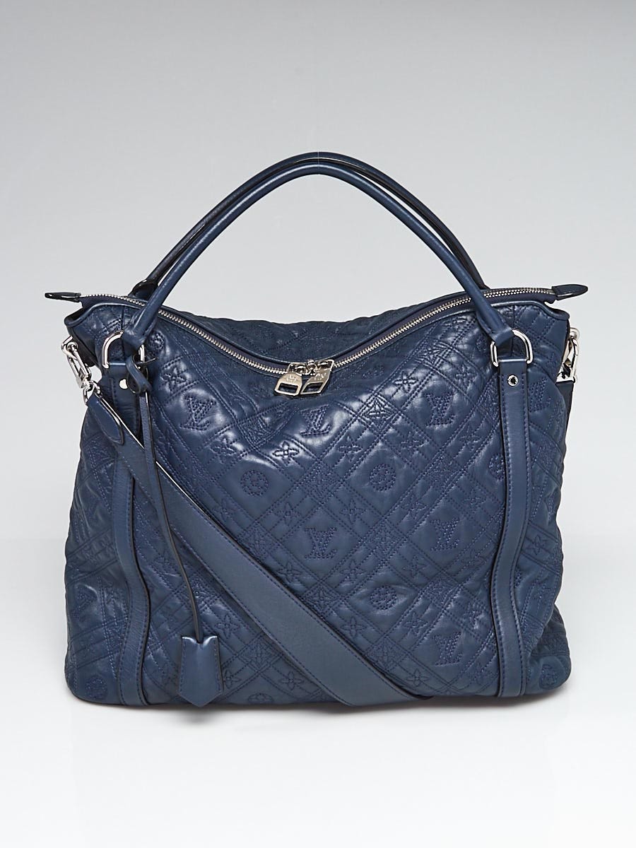 LOUIS VUITTON Antheia Ixia MM Leather Shoulder Bag Blue