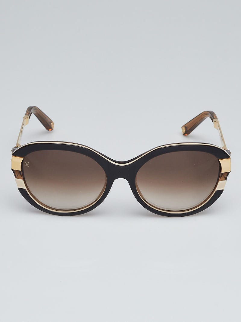 Louis Vuitton Gold Tone/ Brown Gradient Z0487W Petit Soupcon Cat Eye  Sunglasses at 1stDibs