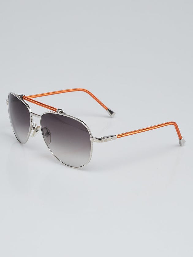 Louis Vuitton Orange/Silvertone Metal Pilote Sunglasses-Z0552U