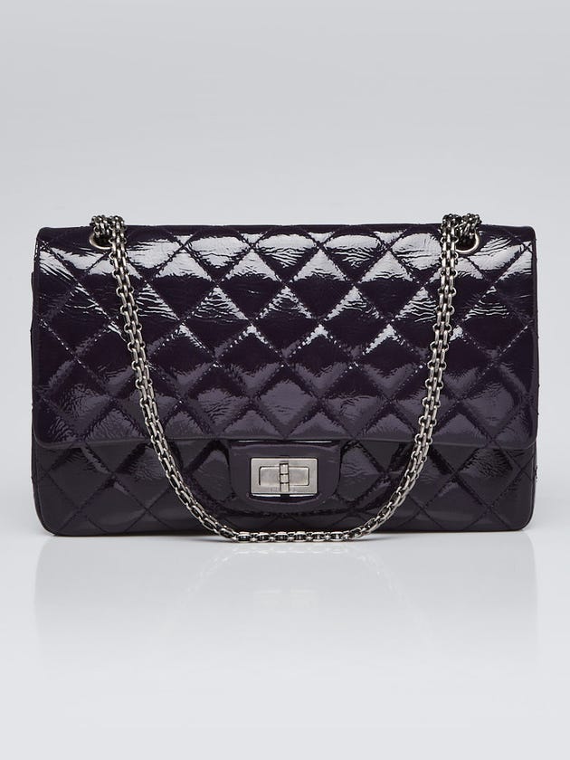 Chanel Purple 2.55 Reissue Quilted Classic Patent Leather 227 Jumbo Flap Bag