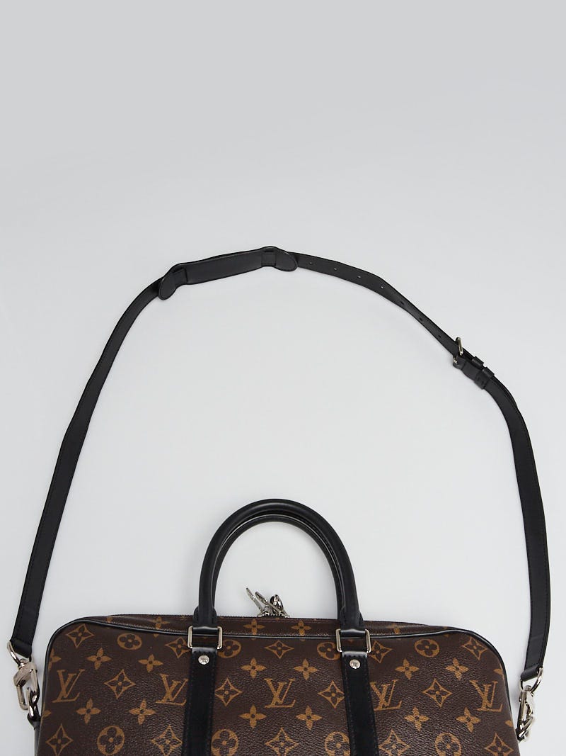 Louis Vuitton Monogram Macassar Canvas Porte-Documents Voyage PM Briefcase  Laptop Bag Article: M52005