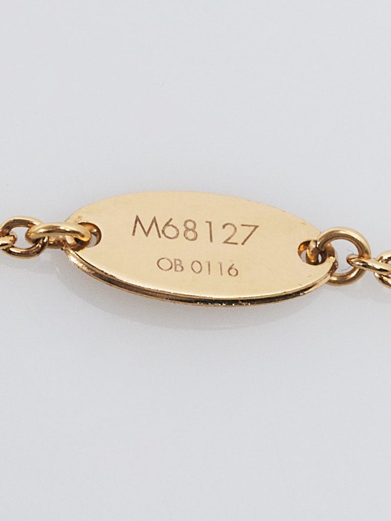 LOUIS VUITTON Bracelet M68127 Monogram Flower Gold Chain Ladies Accessory
