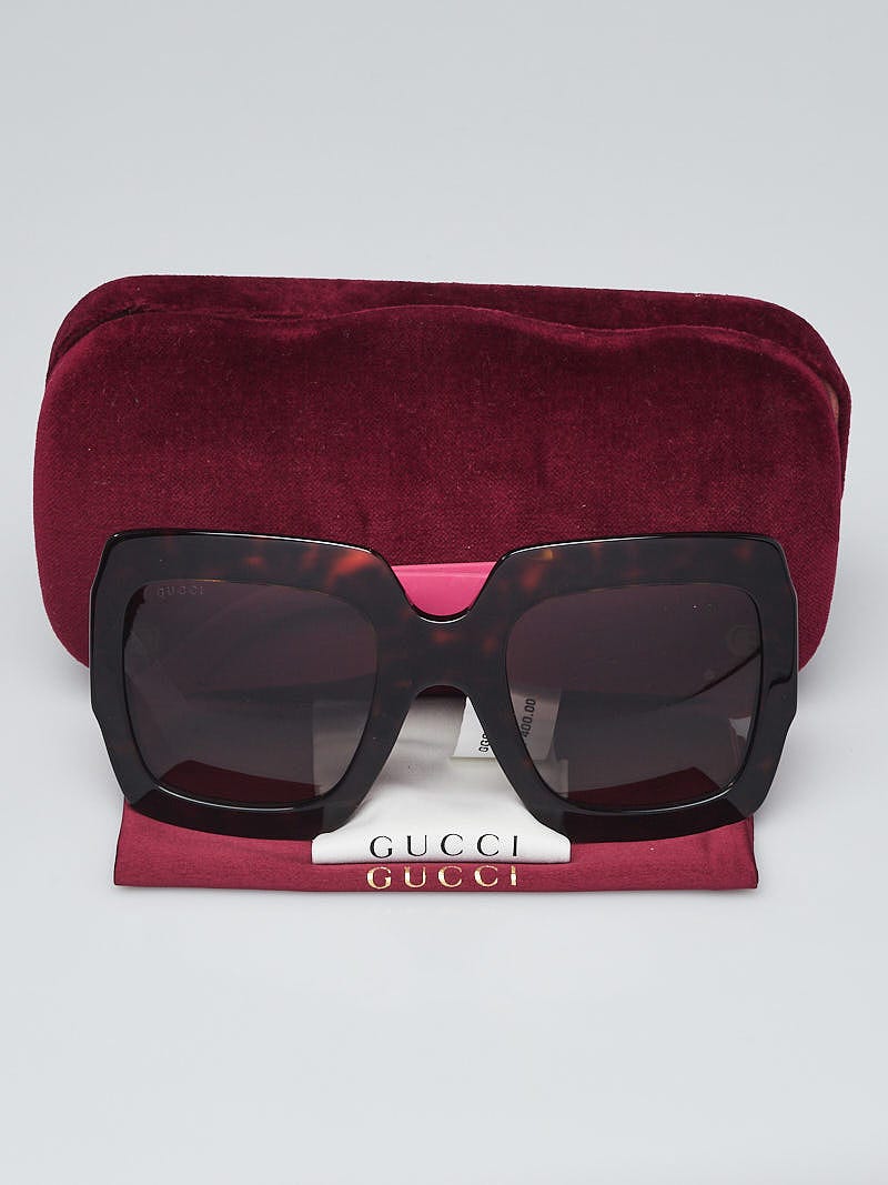 Gucci Tortoise Shell Glitter  Sunglass Frames -2983/S Gucci GG0047S Gold, Tortoise, Glitter Prescription  main image 3