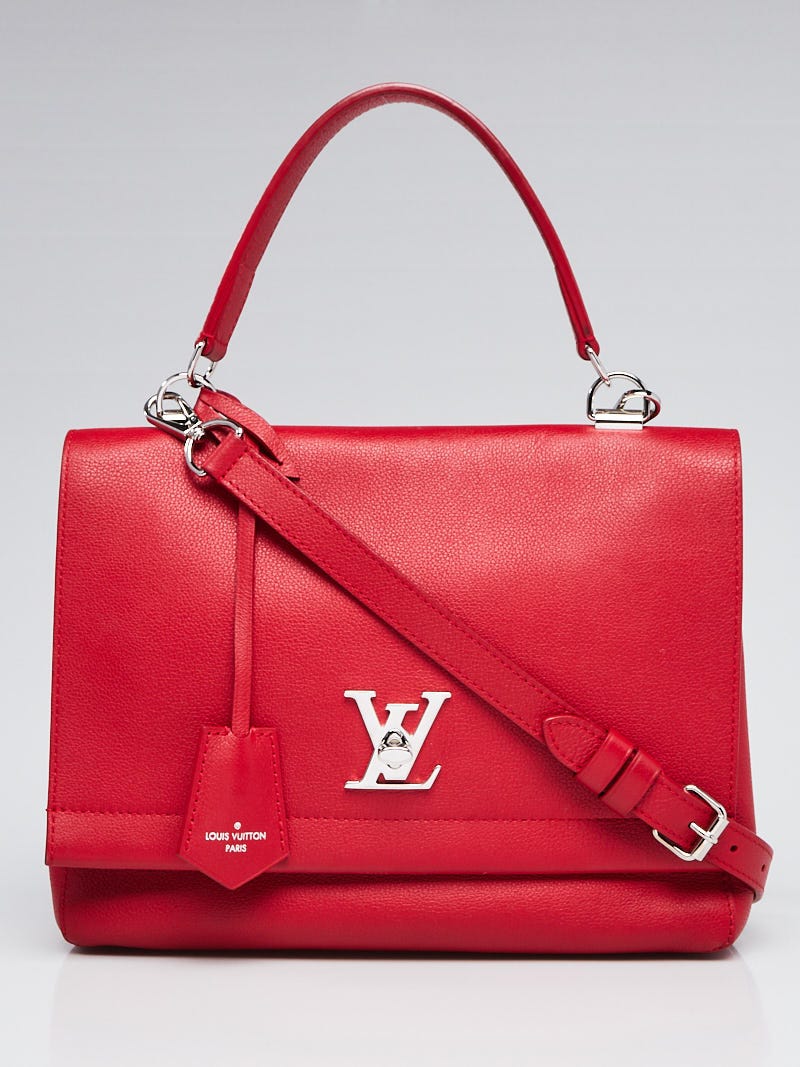 Louis Vuitton Rubis Pebbled Leather Lockme II