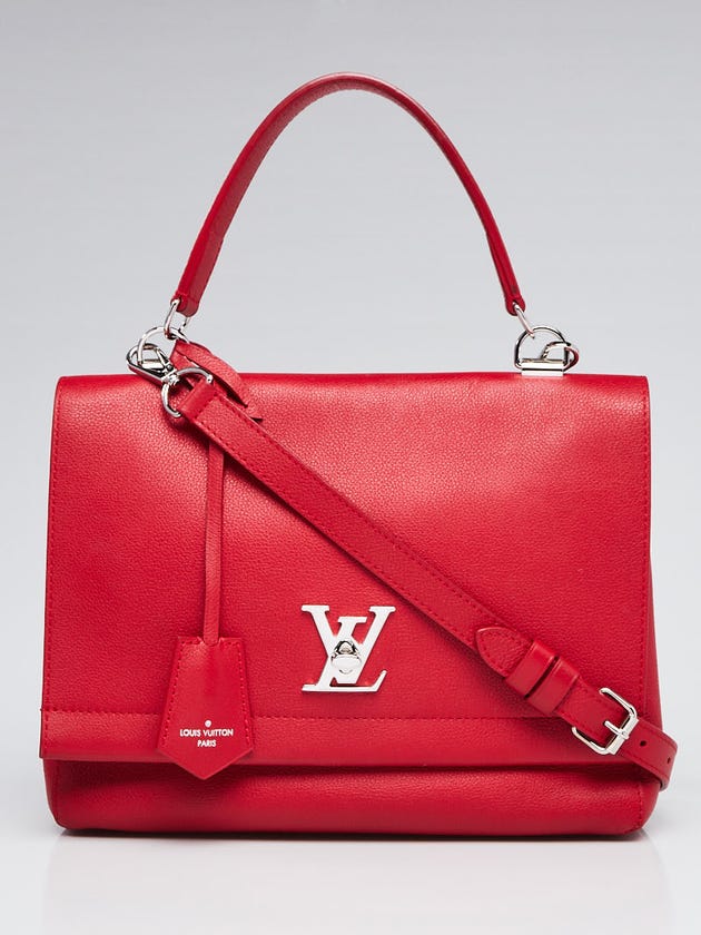 Louis Vuitton Rubis Calfskin Leather Lockme II Bag