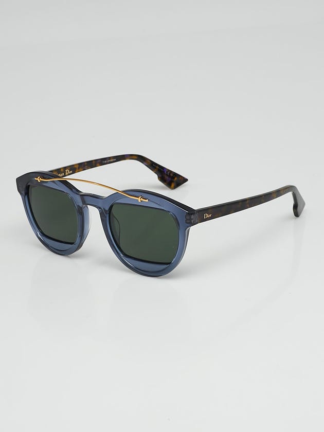 Christian Dior Blue/Tortoise Shell Acetate/Metal Mania Sunglasses 889QT