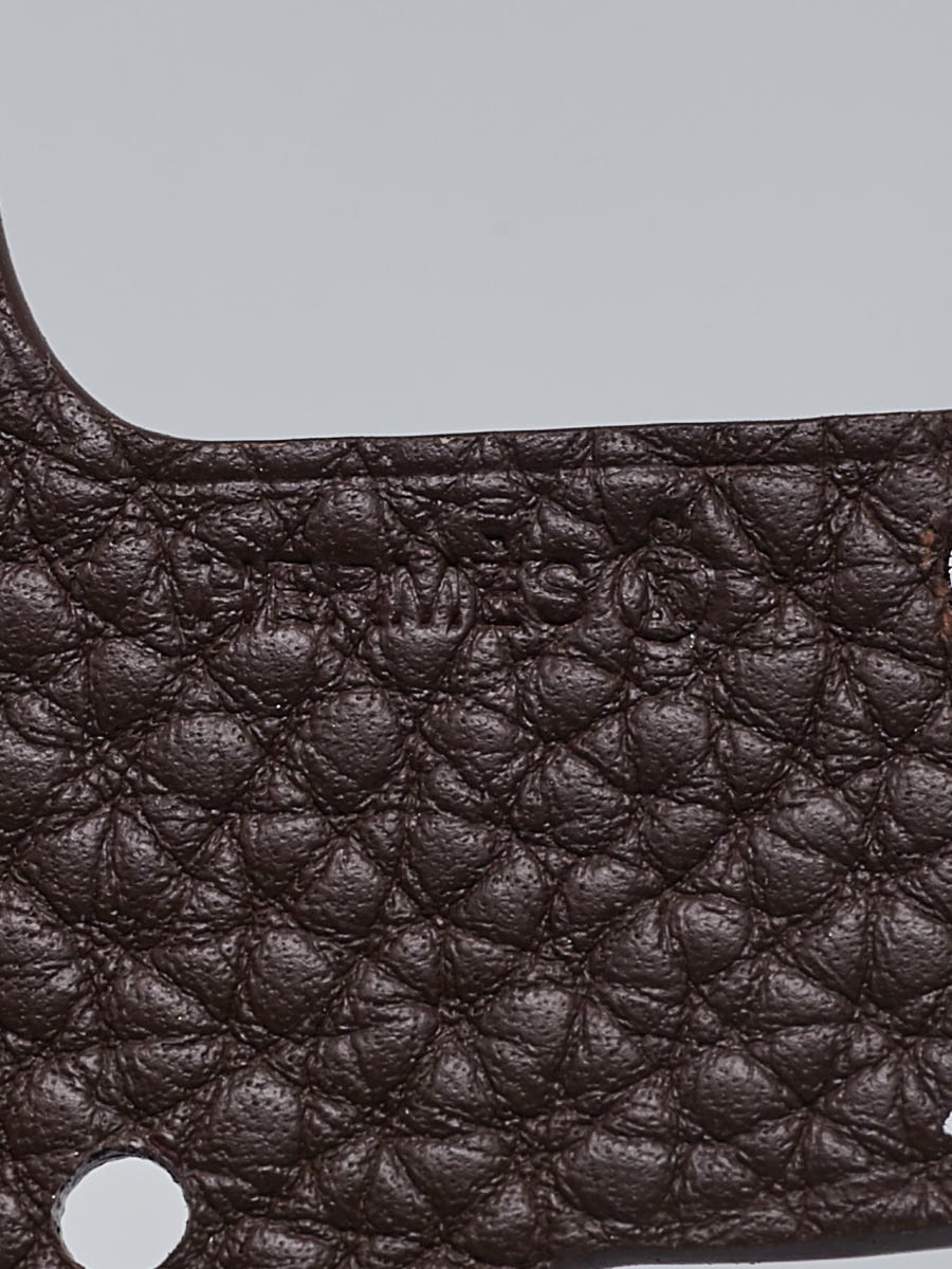 エルメス　セリエボタン　レザーパイピンググレンチェック40パンツ Hermes Blue Tempete Epsom/Terre Clemence Leather Petit H