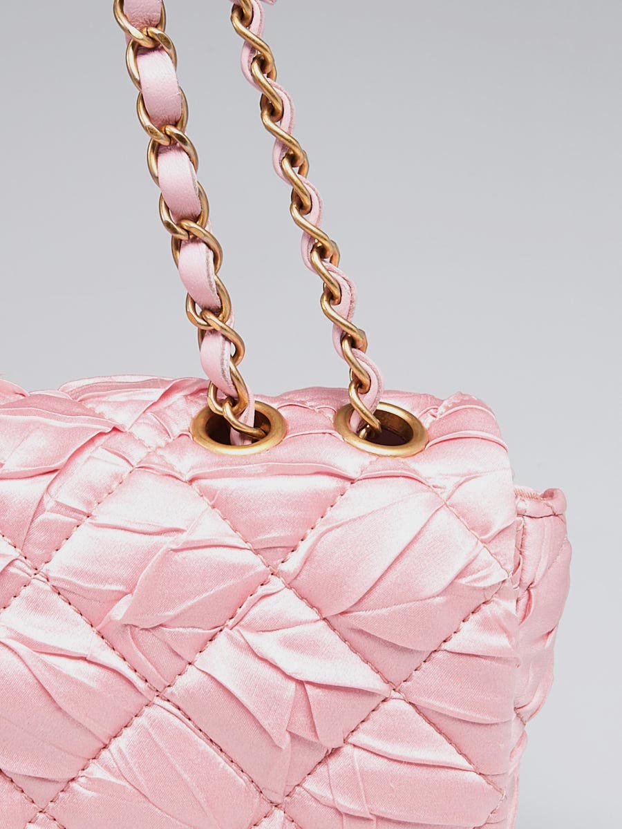 Chanel pink best sale satin bag