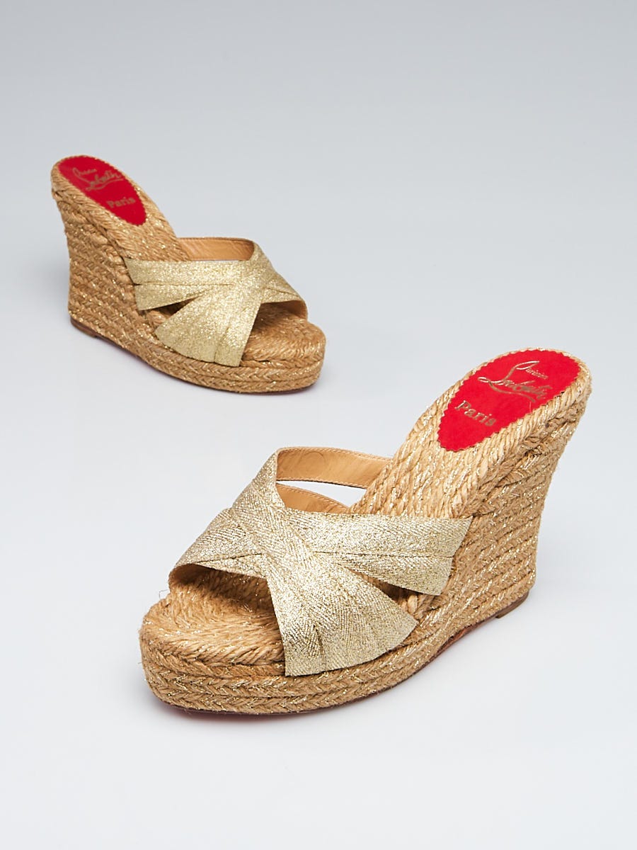 Christian Louboutin Pyraclou Women Shoes | Color Gold