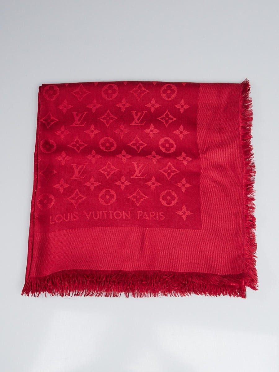 Louis Vuitton, Accessories, Louis Vuitton Pink Monogram Silkwool Shawl  Scarf