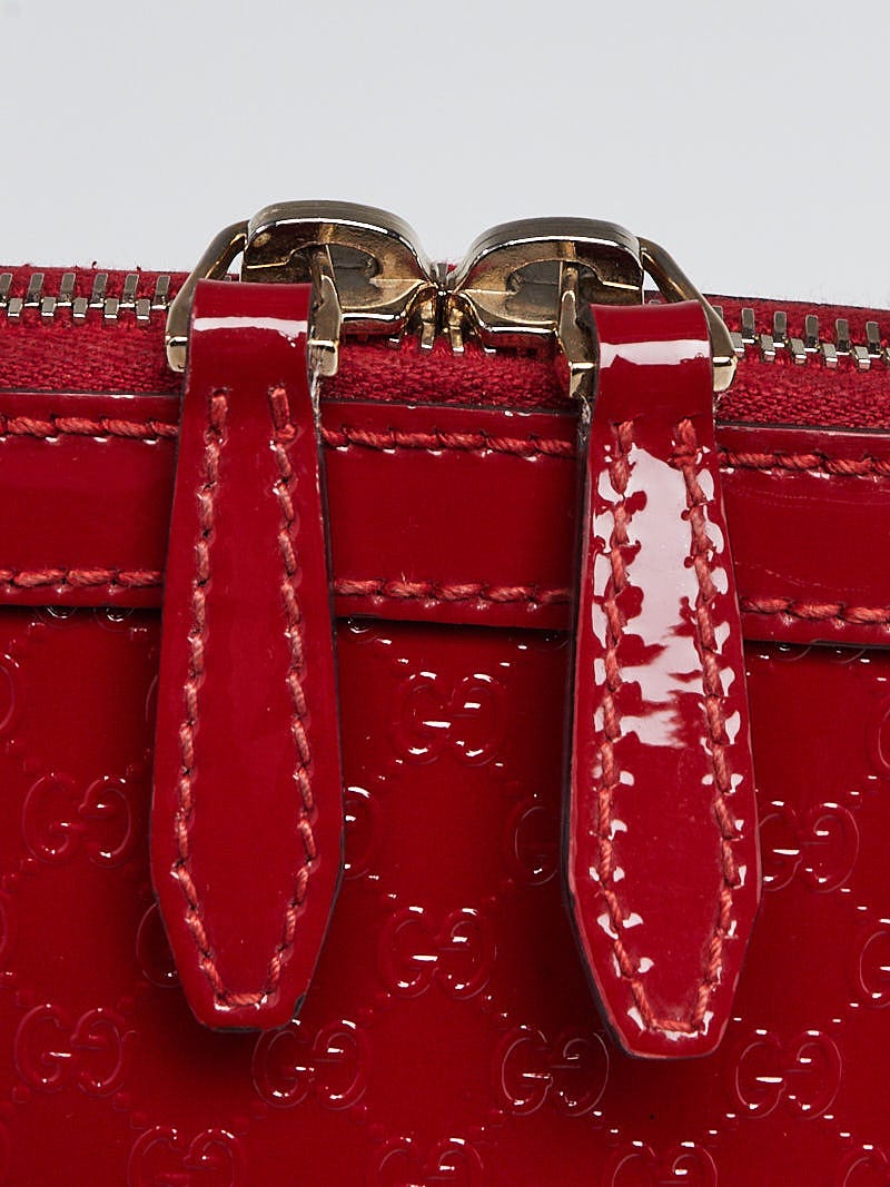 Gucci Red Microguccissima Patent Leather Nice Top Handle Bag