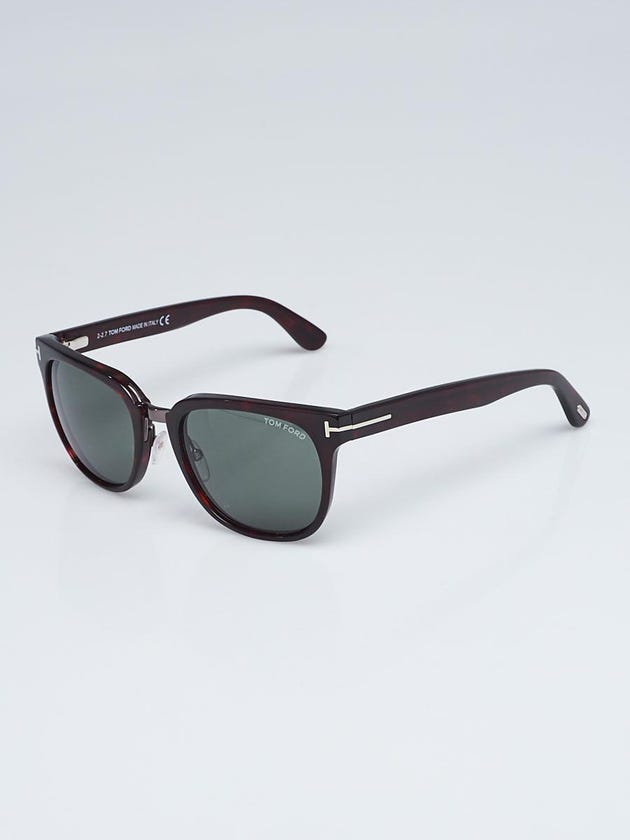 Tom Ford Red Havana Acetate Frame Rock Vintage Wayfarer Sunglasses-TF290