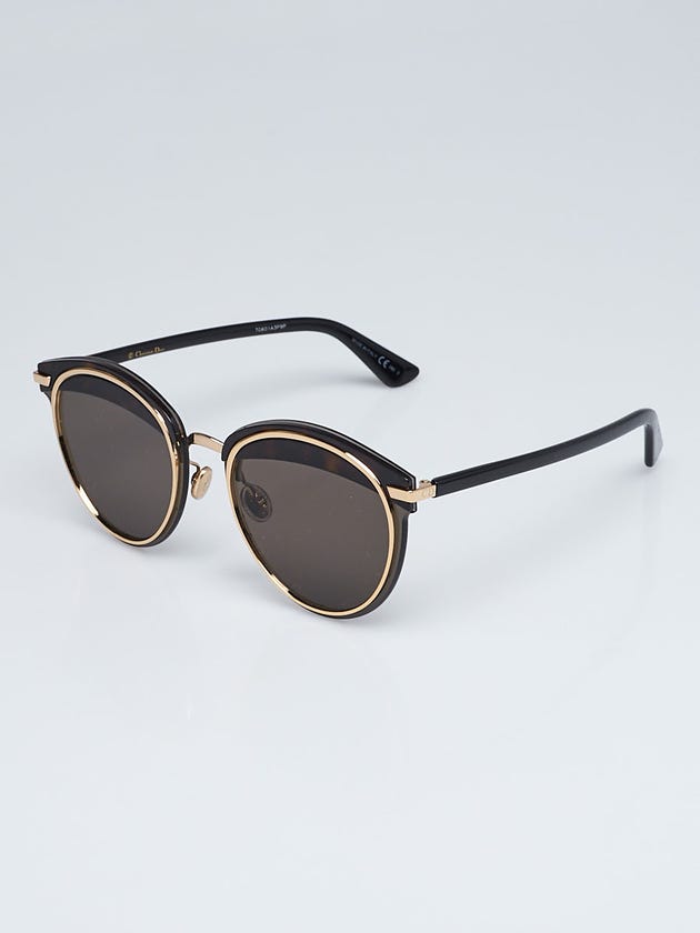 Christian Dior Black/Tortoise Shell Acetate Offset1 Round Sunglasses