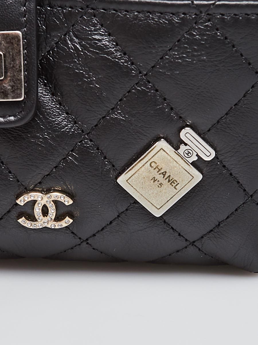Chanel Black Quilted Leather Reissue Lucky Charms Mini Phone
