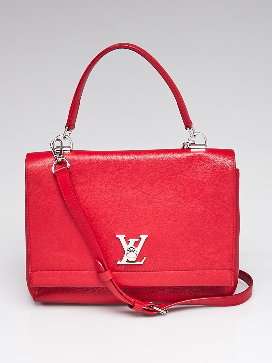 Louis Vuitton Rubis Pebbled Leather Lockme II