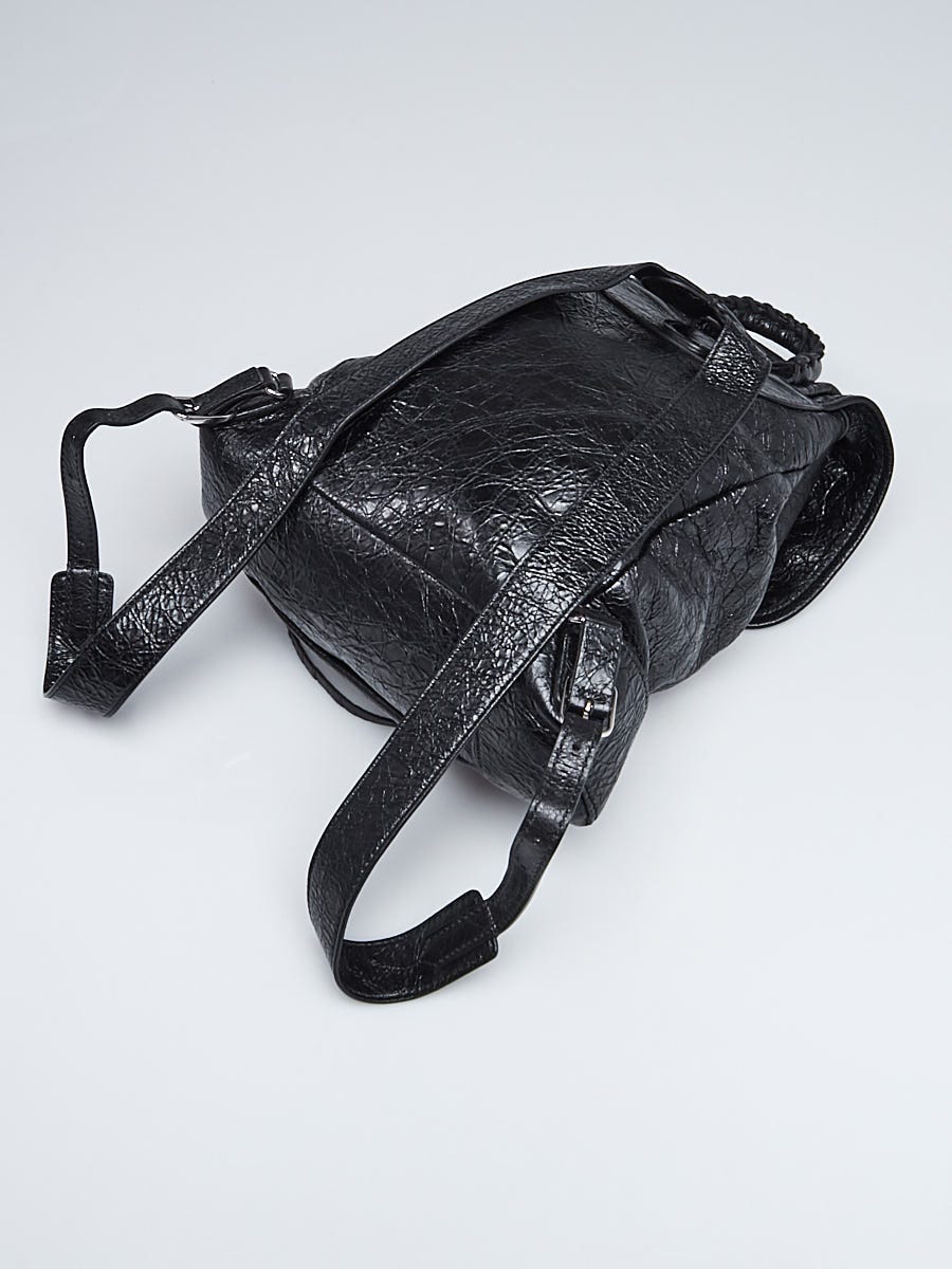 Balenciaga Black Lambskin Leather Baby Diam Classic Traveller XS