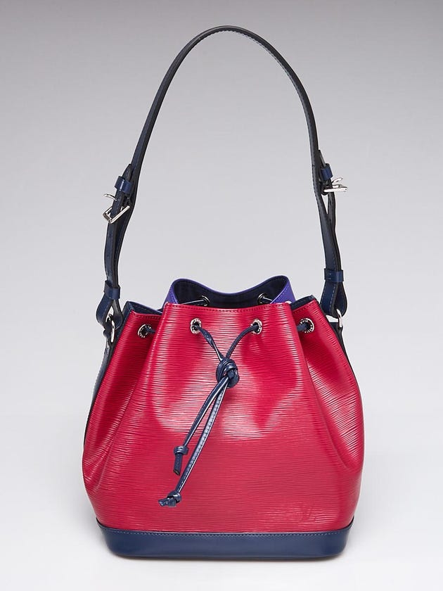 Louis Vuitton Fuchsia/Figue/Indigo Tri-Color Epi Leather Petit NM Noe Bag
