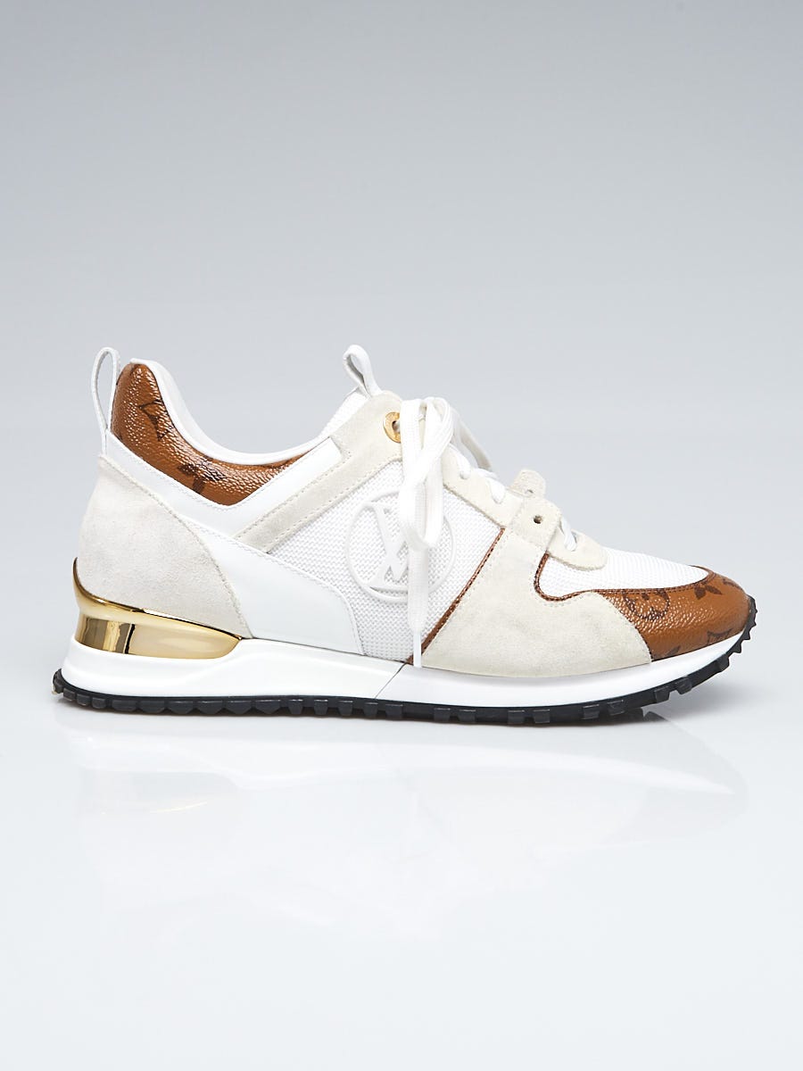 Louis Vuitton White Leather/Suede Run Away Sneaker Size 8.5/39