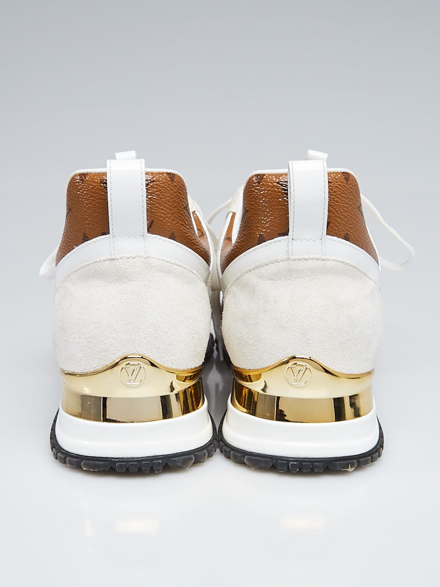LOUIS VUITTON RUN AWAY SNEAKERS 38 IT 39 FR SUEDE SNEAKERS SHOES White  Leather ref.611178 - Joli Closet