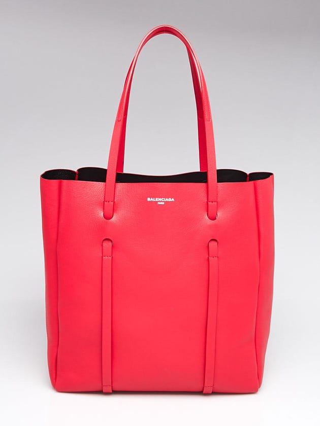 Balenciaga Red Leather Everyday Small Tote Bag