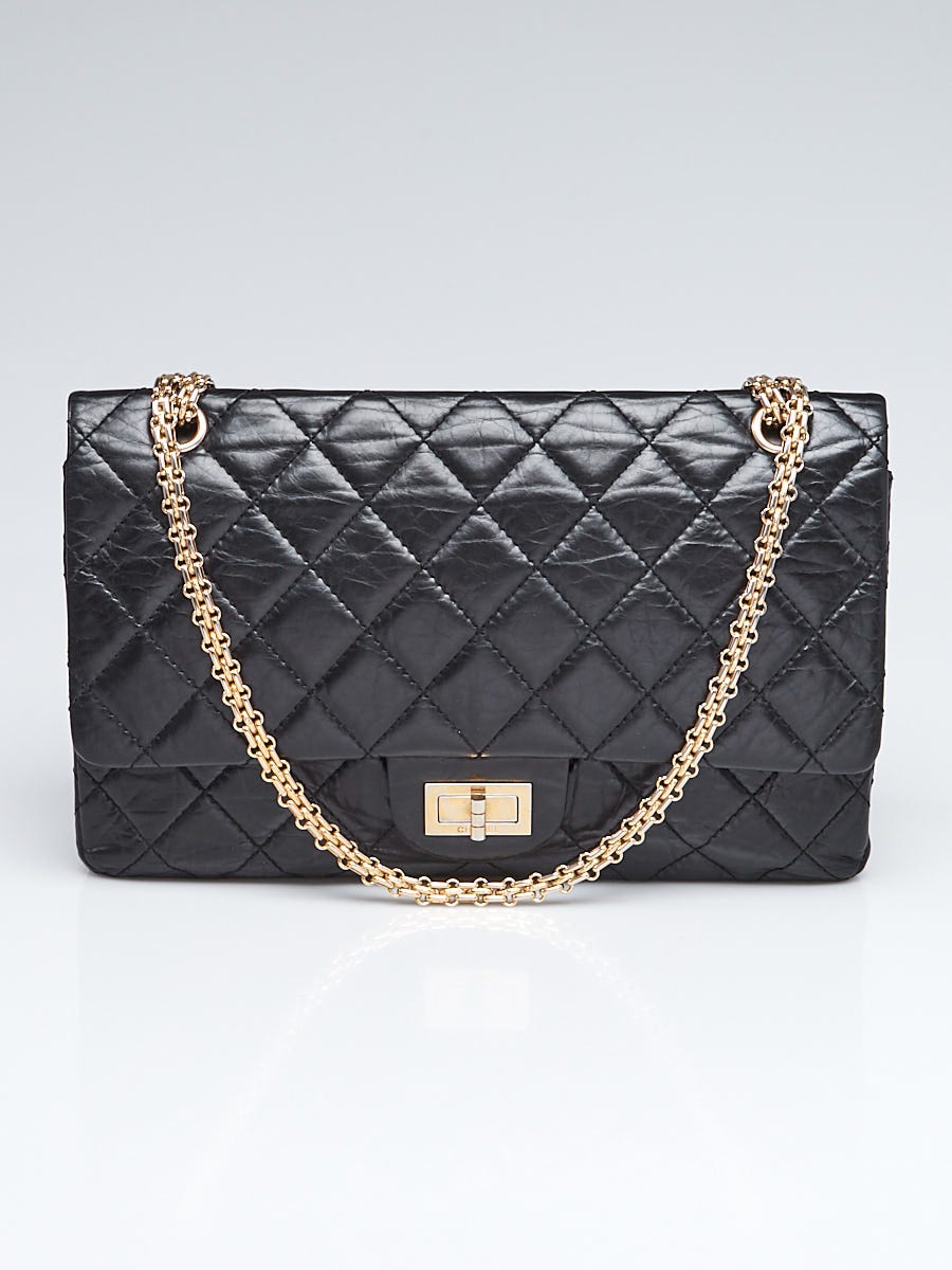 Chanel 50th Anniversary Limited Edition Black 2.55 Reissue Quilted Classic  Leather 227 Jumbo Flap Bag - Yoogi's Closet
