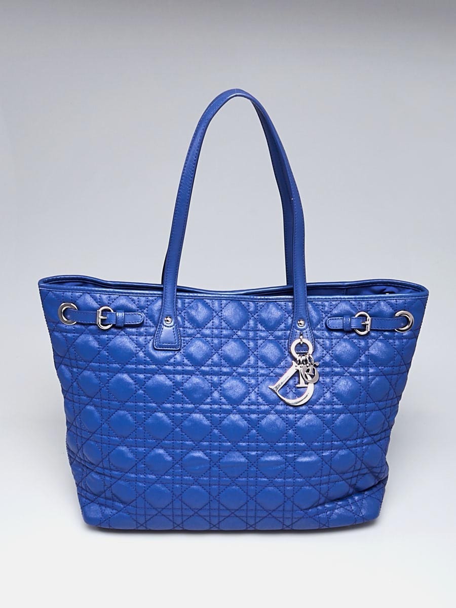 Christian Dior Cannage Quilted Coated Canvas Medium Panarea Tote