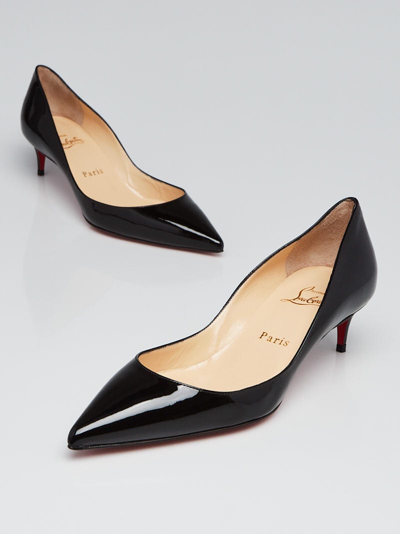 Christian Louboutin Black Patent Leather Rocket 45 Pumps Size 6.5