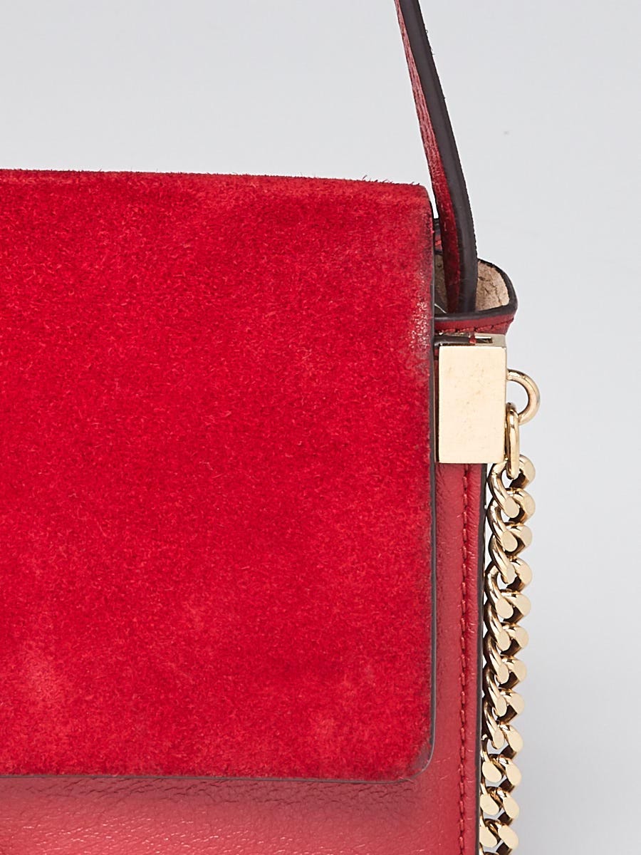 Chloé Chloe Faye Small Shoulder Bag in Red Leather ref.590516 - Joli Closet