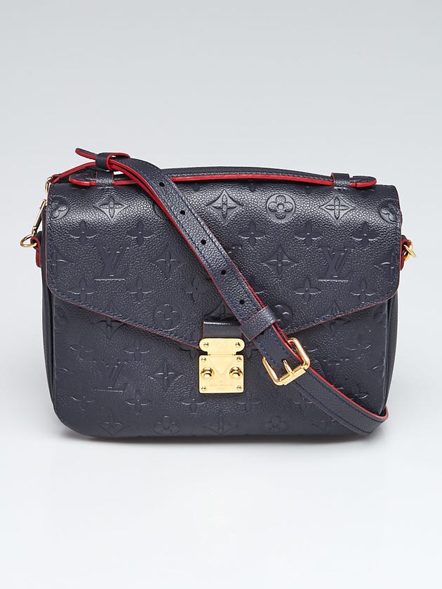 Louis Vuitton Marine Rouge Monogram Empreinte Leather Pochette Metis Bag
