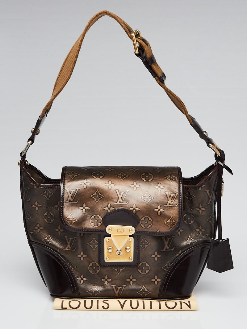 Louis Vuitton Limited Edition Bronze Monogram Embossed Leather