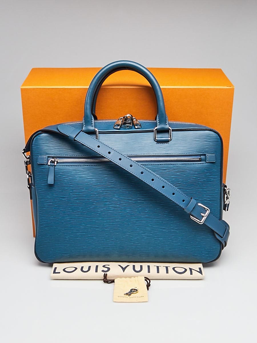 Louis Vuitton Blue Celeste Epi Leather Porte Documents Business