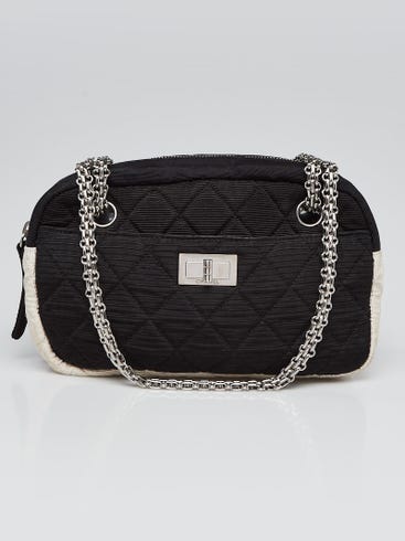 Chanel Black/Ivory Quilted Nylon Reissue Small Camera Case Bag