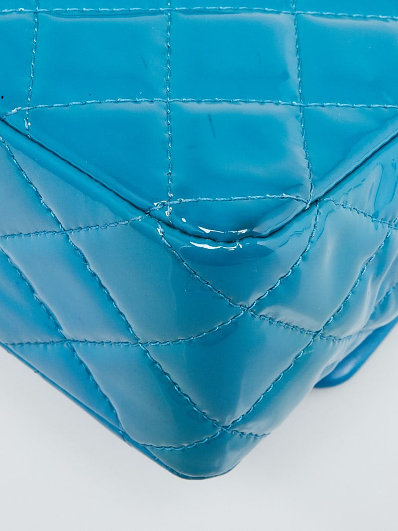 HealthdesignShops  Blue Quilted Patent Leather Classic Medium