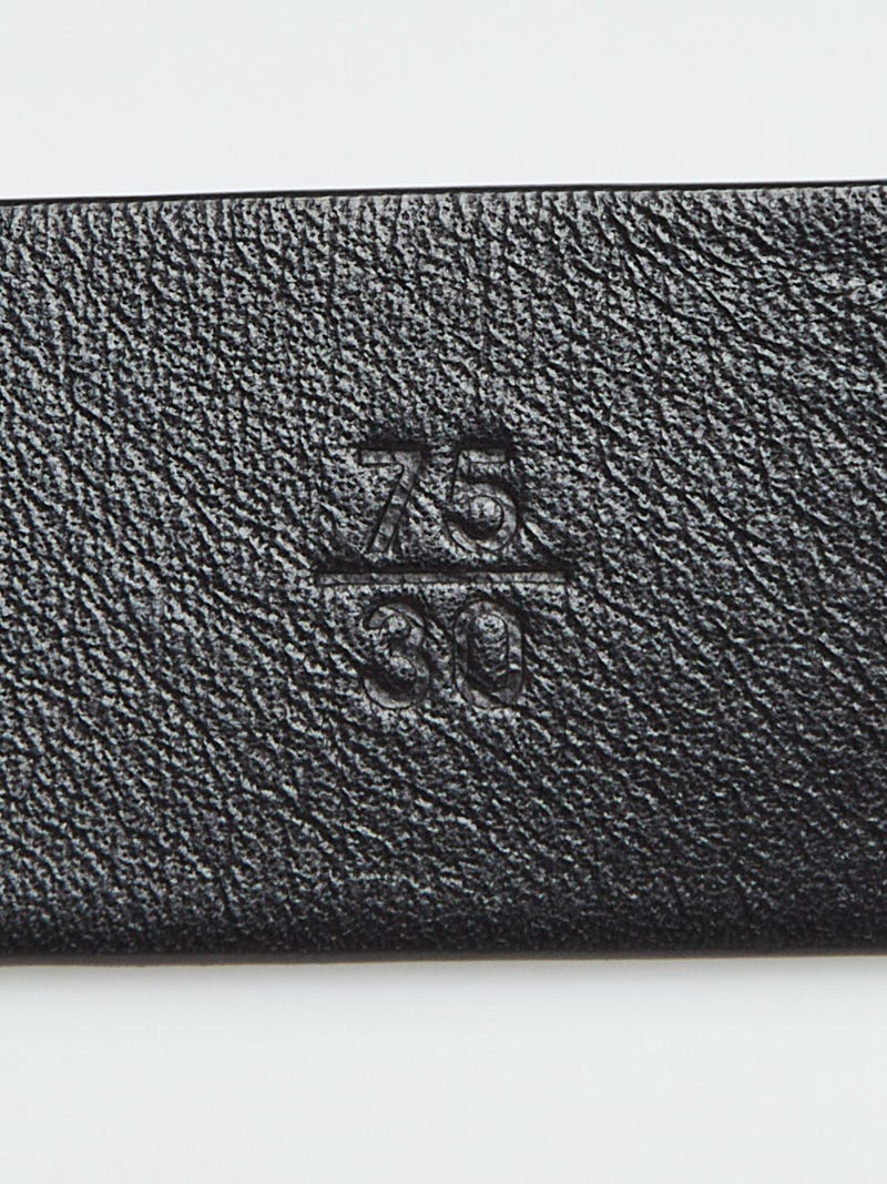 Chanel Black Leather Skinny Turnlock CC Belt Size 75/30 - Yoogi's