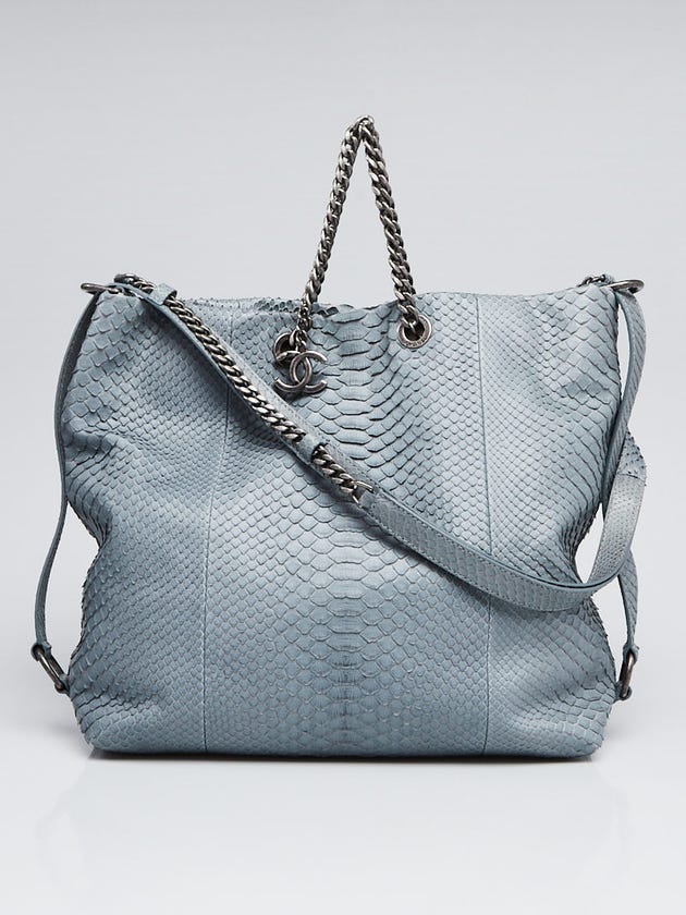 Chanel Light Blue Python Urban Allure Hobo Bag | Yoogi's Closet