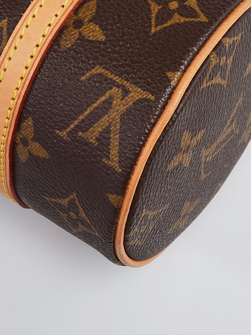 Louis+Vuitton+Papillon+Shoulder+Bag+19+Brown+Canvas for sale online