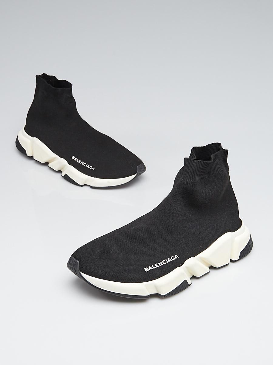 Balenciaga Black Knit Speed Sneakers Size9.5/40 | Yoogi