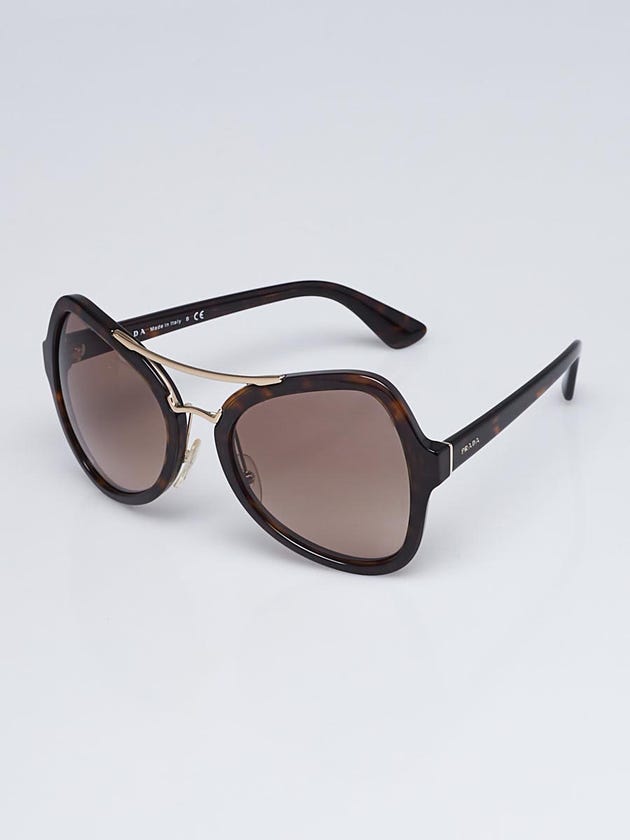 Prada Tortoise Shell Frame Gradient Tint Butterfly Sunglasses - SPR18W