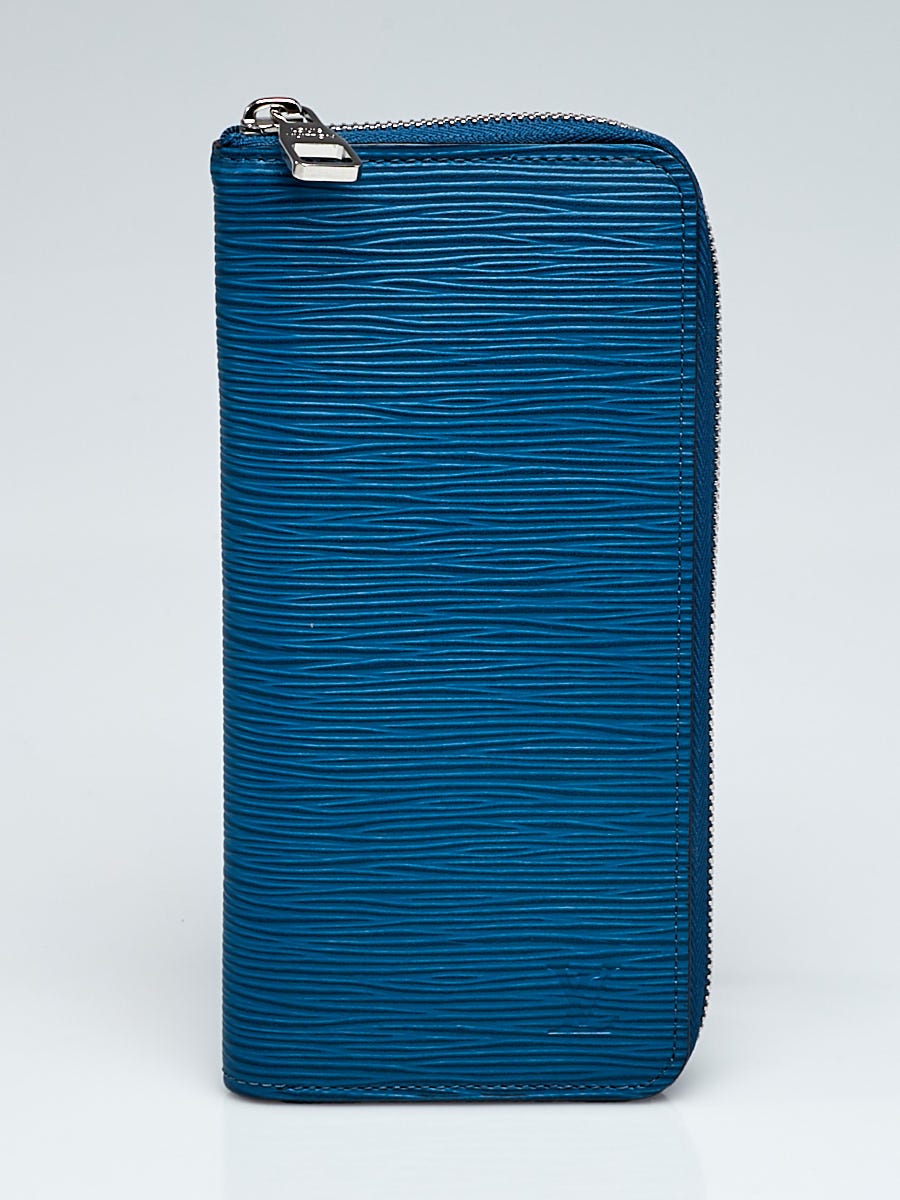 Louis Vuitton Cyan Epi Leather Vertical Zippy Wallet - Yoogi's Closet
