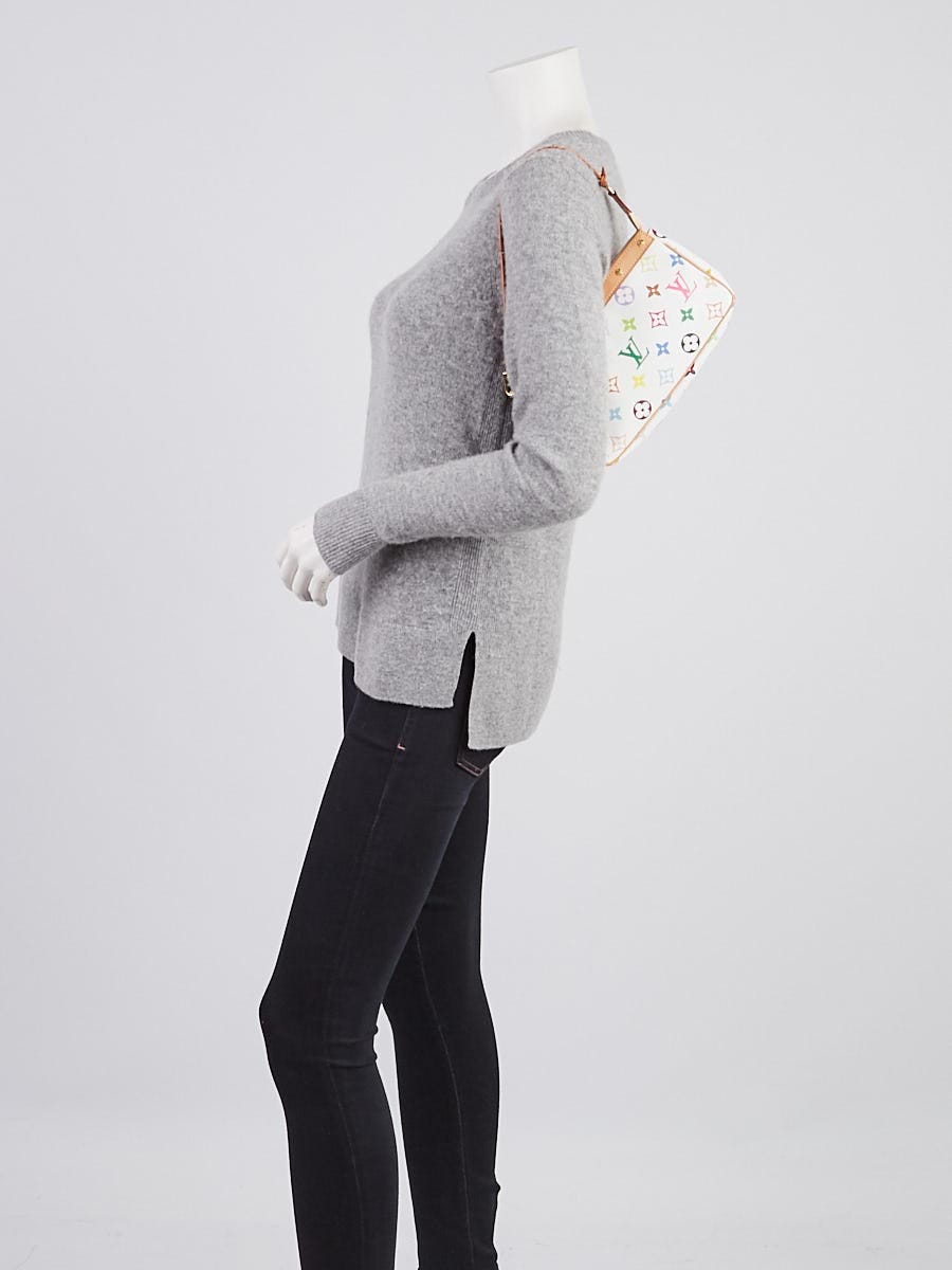Louis Vuitton White Monogram Multicolore Pochette Accessoires Cloth  ref.1011704 - Joli Closet